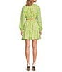 Color:Bright Limeade - Image 2 - A-Line Cut Out Mini Lined Button Back Dress