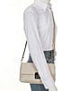 Michael Kors Addie Medium Silver Hardware Convertible Pouchette Crossbody Bag, Color:Light Sand - Image 4