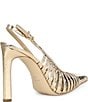 Michael Kors Adriana Metallic Leather Slingback Caged Pumps - Image 2