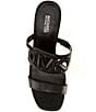 Color:Black - Image 5 - Alma Leather Block Heel Sandal Slides