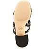 Color:Black - Image 6 - Alma Leather Block Heel Sandal Slides