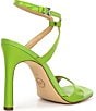 Color:Pear - Image 2 - Amara Leather Ankle Strap Sandals