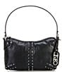 Color:Black - Image 1 - Astor Large Pouchette Leather Shoulder Bag