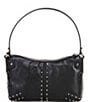Color:Black - Image 2 - Astor Large Pouchette Leather Shoulder Bag