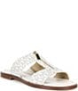 Michael Kors Berkley Signature Logo Leather Zip Slide Sandals - Image 1