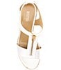 Color:Optic White - Image 5 - Berkley Leather Espadrille Wedge Sandals