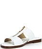 Michael Kors Berkley Leather Zip Hardware Slide Sandals - Image 4