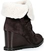 Michael Kors Blakely Suede Faux Shearling Lined Wedge Booties - Image 2