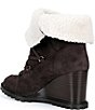 Michael Kors Blakely Suede Faux Shearling Lined Wedge Booties - Image 3
