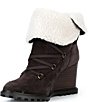 Michael Kors Blakely Suede Faux Shearling Lined Wedge Booties - Image 4