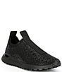 Color:Black/Black - Image 1 - Bodie Stretch Knit Rhinestone Slip On Sneakers