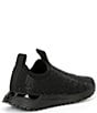 Color:Black/Black - Image 2 - Bodie Stretch Knit Rhinestone Slip On Sneakers