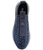 Color:Navy - Image 5 - Bodie Stretch Knit Rhinestone Slip On Sneakers