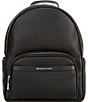 Color:Black - Image 1 - Box Silver Hardware Medium Pebbled Leather Backpack