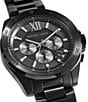 Color:Black - Image 3 - Brecken Chronograph Black Stainless Steel Watch
