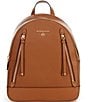 Color:Luggage - Image 1 - Brooklyn Medium Pebbled Leather Backpack