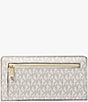 Michael Kors Bryant Large Logo Slim Snap Wallet, Color:Vanilla Acorn - Image 2