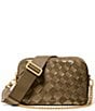 Michael Kors Bryant Medium Double Zip Chain Woven Suede Camera Crossbody Bag - Image 5