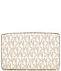 Michael Kors Bryant Medium Zip Around Bifold Wallet, Color:Vanilla/Acorn - Image 2