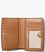 Michael Kors Bryant Medium Zip Around Bifold Wallet, Color:Vanilla/Acorn - Image 3