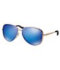 Color:Blue - Image 1 - Chelsea Flash Mirror Metal Aviator Sunglasses
