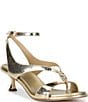 Michael Kors Cherie Metallic Ankle Wrap Dress Sandals - Image 1