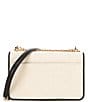 Michael Kors Claire Large Canvas Contrast Trim Shoulder Bag, Color:Black - Image 2