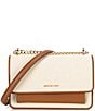 Michael Kors Claire Large Canvas Contrast Trim Shoulder Bag, Color:Luggage - Image 1