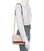 Michael Kors Claire Large Canvas Contrast Trim Shoulder Bag, Color:Luggage - Image 4