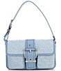 Michael Kors Colby Buckle Detail Medium Denim Shoulder Bag,New Products : American Fashion Style Bags On Sale