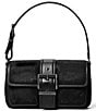 Michael Kors Colby Medium Rhinestoned Gunmetal Belted Shoulder Bag, Color:Black - Image 1
