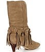 Michael Kors Daniela Fringe Suede Kitten Heel Mid Boots - Image 2