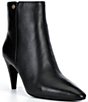 Michael Kors Daniela Heeled Leather Pointed Toe Booties - Image 1
