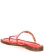 Color:Spiced Coral - Image 3 - Daniella Leather Flat Thong Sandals