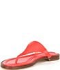 Color:Spiced Coral - Image 4 - Daniella Leather Flat Thong Sandals
