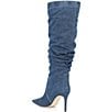 Michael Kors Dawn Tall Slouchy Denim Heeled Boots - Image 3