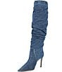 Michael Kors Dawn Tall Slouchy Denim Heeled Boots - Image 4