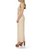 Color:Buff - Image 3 - Drapey Crepe Collared Neck Sleeveless Tie Waist Sash Trench Jumpsuit