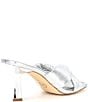 Color:Silver - Image 2 - Elena Knotted Leather Sandals