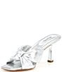 Color:Silver - Image 4 - Elena Knotted Leather Sandals