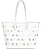 Color:Optic White - Image 1 - Eliza Large E/W Open Tote Bag