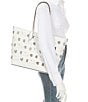 Michael Kors Eliza Large E/W Open Tote Bag, Color:Optic White - Image 4