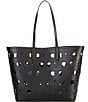 Color:Black - Image 1 - Eliza Large E/W Open Tote Bag