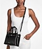 Michael Kors Emilia Small Belted Satchel Bag, Color:Black - Image 5