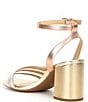 Color:Pale Gold - Image 3 - Emily Flex Metallic Leather Strappy Sandals