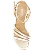 Color:Pale Gold - Image 5 - Emily Flex Metallic Leather Strappy Sandals