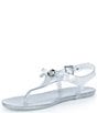 Michael Kors Eva Glitter Jelly Slingback Thong Bow Sandals - Image 4