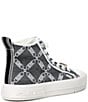 Color:Black/Optic White - Image 2 - Evy MK Charm Striped Webbing High Top Sneakers