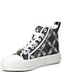 Color:Black/Optic White - Image 4 - Evy MK Charm Striped Webbing High Top Sneakers