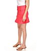Color:Geranium - Image 3 - MICHAEL Michael Kors Fit and Flare Flounce Hem Denim Skirt